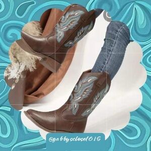 💋 New Womens/Juniors Western Style Boots - Size 8.5 - Boutique